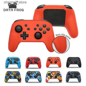 Controladores de jogo Joysticks DATA FROG Soft Silicone Case para Switch Pro Gamepad Silicon Envelope Envoltório de pele protetora para Switch Pro JoystickY240322