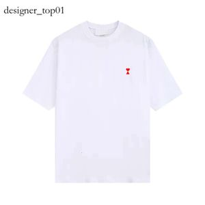 Män t shirt varumärke designer mode amis t shirt nya broderi skjortor herrar kvinnor sommar kärlek hjärttyp t shirt mode män s casual tshirt man kläder 9264