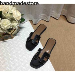 Sandal Orans Classic Top Leather Ms Slippers Original Leather Fashion Summer Luxury Flat Beach Party Wedding