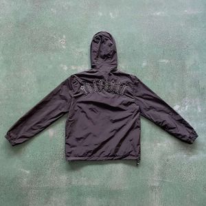 2024年の男性トラップスタージャケットスポーツウェアがひどくTwindbreaker-black1to1最高品質刺繍文字女性のジッパーサンプロテクションKGL668