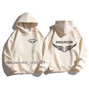 Womens Hoodies Sweatshirts Vvoltaire Zadigs Fashion Brand Spring Autumn Casual Pullover Men Top Solid Color Hooded 6535