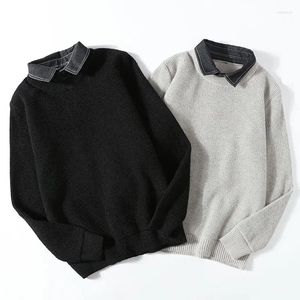 Men's Sweaters Winter 2024 Brand Cashmere Sweater Men Knitted Pullovers For Male Youth Slim Knitwear Man C66