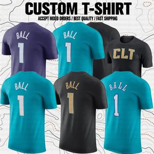 Фирменная футболка с короткими рукавами для болельщиков баскетбольного спортивного клуба LaMelo Ball Футболки для тренировок