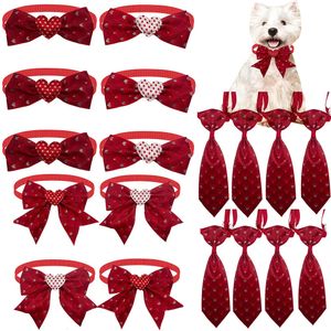 50100 шт., милый галстук-бабочка для собак, стиль любви, товары для домашних животных, маленький галстук-бабочка на день Святого Валентина, галстуки-бабочки для кошек, красные банты 240314