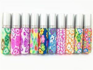 Garrafa 10 pçs/lote 10ml atomizador frascos de perfume argila polímero vazio pequeno spray perfume garrafa de vidro para presente da criança