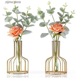 Künstliche Blumen, künstliche Blumen, hochwertige Metallvase für Heimdekoration, Handarbeiten, Pfingstrosen, Hochzeitsstrauß, künstliche Pflanzen, Eukalyptusblätter aus Seide, Y240322