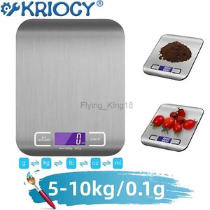 Skale gospodarstwa domowego 5/10 kg skali kuchennej Skala nierdzewna przenośna skala żywności LCD Electronical Scale biżuterii Skala cyfrowa 0,1G 240322