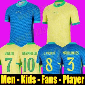 2024 Casemiro Jezus Brazils koszulki piłkarskie Richarlison Camiseta Raphinha Paqueta Vini Jr Rodrygo Brasil Maillots Football Shirt Men Kids Mundur Fan Player