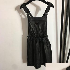 Plus Size Dresses Y Sling Dress Ladies Elastic Waist Skirts Black Sheepskin Strap Ins Fashion Street Style Nightclub Drop Delivery App Otfbi