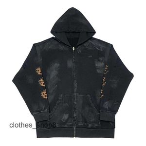 designer hoodies män hoodie balencigs mens tröja tröja 24ss hög upplaga paris lera färgad handmålad sanskrit tryckt tvätt gammal lös wome jbt4