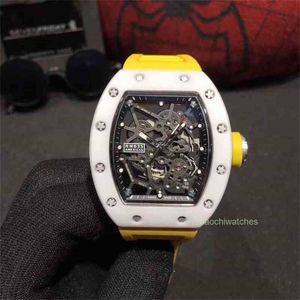 럭셔리 남성 역학 시계 Richa Wristwatch Men 's Mill Large 다이얼 다이얼 자동 기계적 기계적 3 개의 눈 바늘 패션 시계 i3n3