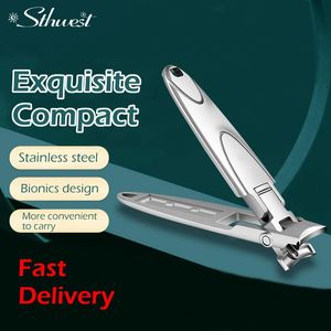 Compact Nail Clippers Foldable Nail Cutters Manicure Tools Portable Fingernail Clipper With Key Chain Nail Scissors 240307