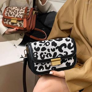 Shoulder Bags 2024 Leopard Print Luxury Handbags Women Clutch Crossbody Shopping Package For Ladies