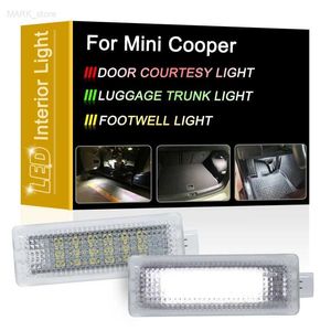 Andra billampor 12V Vita LED -dörrbagage och Footwell Light Assembly för Mini Cooper R50 R52 R53 R55 R57 R60L204