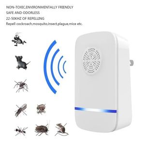 Multi-Use Ultrasonic Repeller Electronic Control Repel Mouse Bugs Myggor Roaches Killer Icke-giftigt miljövänligt inomhus