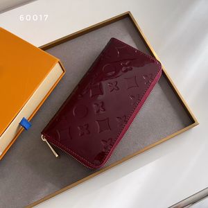 M60017 Women Zippy Long Wallets Patent leather Handbag Classic Flowers Luxurys Designers Bag Ladies Travel Wallet Coin Purse With original box