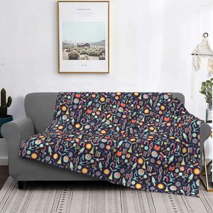 Blankets Science Studies Flannel Blanket Novelty Throw For Sofa Bedding Lounge 150 125cm Plush Thin Quilt