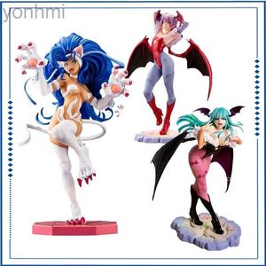 Figury zabawek akcji Darkstalkers Morrigan Aensland Anime Figure Lilith Action Figurine Pvc Statua Felicia Figure Girl Halloween Kolekcja modelu Toy 240322