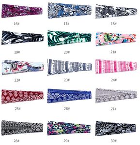 Women Wide Hair Bands Headband Bohemian Sports Run Bandage Elastic Girl Print Wide Headwrap Headpiece Hairband Yoga Running Head Sweatband