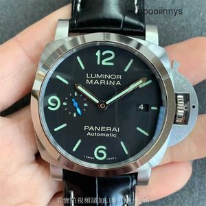 남자 Paneraiss 시계 기계 Paneraiss Luminor01312 조밀 한 44mm 남성 시계 자동 브랜드 이탈리아 스포츠 손목 시계 디자이너 방수