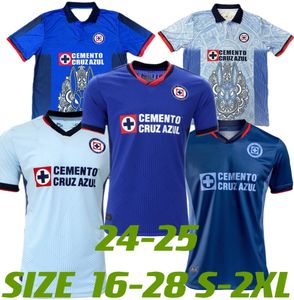 24 25 Футбольные майки Cruz Azul Liga MX CAMPEONES 2023 2024 РОДРИГЕС САЛЬСЕДО РИВЕРО МОИСЕС СЕПУЛЬВЕДА АНТУНА РОМЕРО домашняя выездная третья футболка 23 24 комплекта футбольных футболок