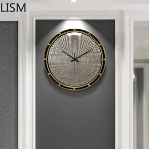 Настенные часы, круглые часы, кварцевые, бесшумные, элегантные, роскошные, в скандинавском стиле, домашний декор, современный необычный уникальный подарок, Reloj Pared Decorativo