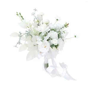 Wedding Flowers Bridal Bouquet Rose Toss Flower Arrangements Throw Hand For Party Bridesmaid Decor