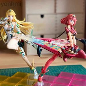 アクショントイのフィギュアXenoblade 1/7スケールクロニクル2ヒカリMythra / Pyra HomuraフィギュアコレクティブルモデルToy Desktop Doll 240322