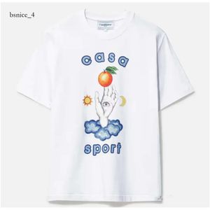 カサブランシャツ23SSメンズTシャツデザイナーTシャツファッションマン女性スマイリーカサブランカ印刷カサブランカティーUSサイズS-XL 603