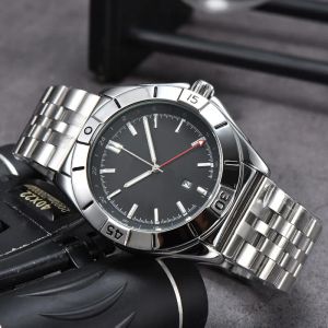 Watch Quartz Mens Watches 42mm Silver Wristband Waterproof All stainless steel Wristband Fashion Designer Wristwatch Bre36
