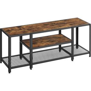 Meble w salonie Nowoczesne stoisko telewizyjne do telewizorów do 65 cali 3 -Tier Entertainment Center Industrial Console Table z otwartym magazynem OT1OS