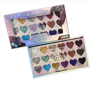 Lidschatten Beauty Glitter Shapes Palette Lidschatten 18 Farben Extrem kleines Herz und rundes Make-up Drop Delivery Gesundheit Augen Dh