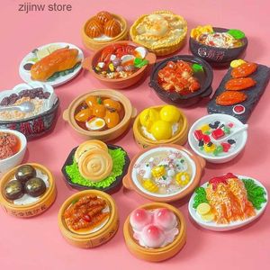 Imãs de geladeira Simulação Food Fridge Magnet 3D Criativo Chinês Comida Cozinha Decoração Refrigerante Adesivos Magnéticos DIY Resina Acessórios Y240322