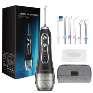 Outros aparelhos Irrigador oral USB linha de água de carregamento portátil bocal de linha de água dental 300ml irrigador com saco limpador dental H240322