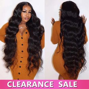 30 32 34インチボディウェーブレースフロントウィッグ13x4 13x6 HDレースフロントラルウィッグ5x5 Glueless Closure Wig 360 Human Hair Lace Frontal Wig 240314