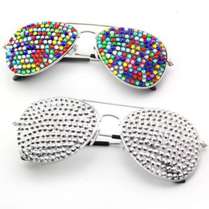 Очки для танцев на Хэллоуин, инкрустированные бриллиантами, солнцезащитные очки для подиума