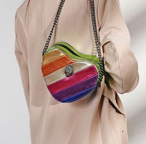 Новая сумка через плечо Kurt Geiger Eagle Head, черная, черная, в Великобритании, с цепочкой, модная женская сумка через плечо в форме сердца, 2 стиля