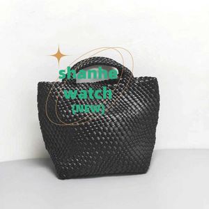 Original Bottegs Venetas Arco Tote Bag Large Two Hand Wrist Woven Mother and Child Handmade Handbag with PU Small 2024 New Edition 44EE