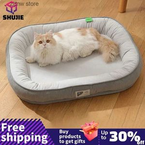 Letti per gatti Mobili Quadrati Gatti Letto per gatti Tappetino per cani Sonno caldo Tappetino per gatti Divano per cani Cestino per cani Peluche Accessori per animali domestici Inverno Y240322