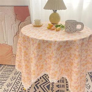 Table Cloth Ins Korean Style American Retro Pastoral Lace Round Tea