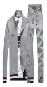 Men039S Designer Tracksuits Grey Sweatsuit Sports Suit Women Jogging Jacket Brodery Cardigan Sweatshirt and Pants Set Mens 22759065