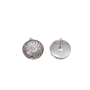 Starlight Snowflake Sparkle Earrings for Women Luxury S925 Silver Needle Round silver Crystal earrings Classic Alphabet Jewelry Letter Diamond Earring