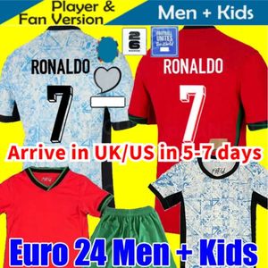 S-4XL 2024 Euro Cup Portogallo 24 25 Maglie da calcio JOAO FELIX PEPE BERMARDO B.FERNANDES Camisa De Futebol J.MOUTINHO Uomo Maglie da calcio Kit per bambini RoNalDo Portoghese