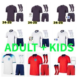 2024 Englands HERREN-KIT Fußballtrikots mit Shorts und Socken KINDERSETS 22 23 24 25 BELLINGHAM Fußballtrikot Jungen KANE GREALISH SANCHO FODEN RASHFORD STERLING Kinderuniform