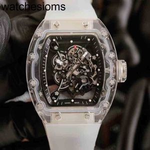 Factory Richamill Swiss ZF zegarek mechaniczny na rękę Automatyczny luksusowy zegarek moda Trend biznes Pełna pusta przezroczysta beczka wina