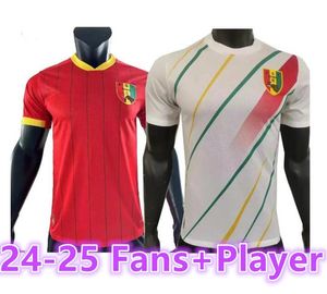 24 25 Futbol Jersey Gine Milli Takım Oyuncu Guins Camano Kante Traore Beyaz Kırmızı 2024 25 Futbol Gömlek Üniformaları Guinee Maillot de Ayak Kitleri Camiseta Futbol 8899
