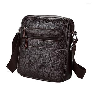 Bag 2024 Men's Messenger Bags Genuine Leather Men Casual Travel Business Small Crossbody Shoulder For Man Bolsa Masculina