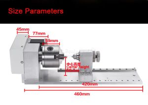 Gravurmaschinenschieberschiene 4. Achse Drehachse Eine Achse CNC Dividing Head CNC 3D -Gravurwerkzeuge