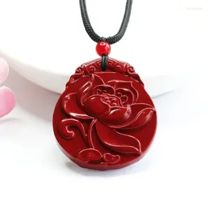 Ожерелья с подвесками Xinyu Cinnabar, ожерелье с фиолетовым песком и лотосом, подвески