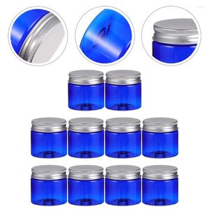 Storage Bottles 10 Pcs Container Cream Box Creami Clear With Lid Aluminum Case